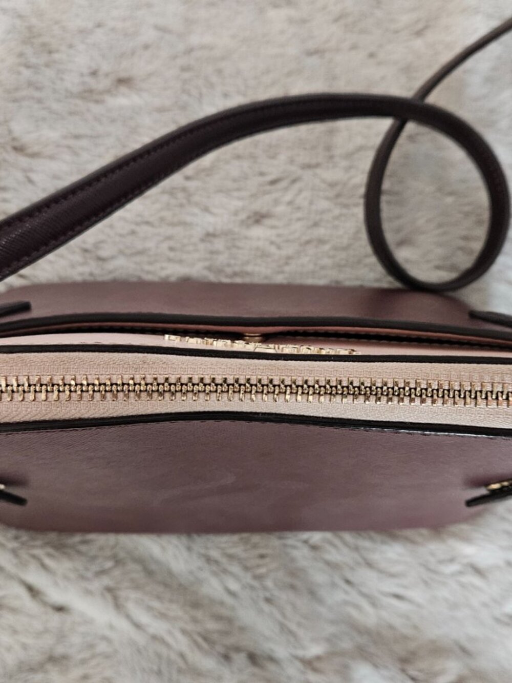Kate Spade Staci Colorblock Dome Leather Crossbody Bag Rose Smoke/Pink {#817-3} - Picture 4 of 10